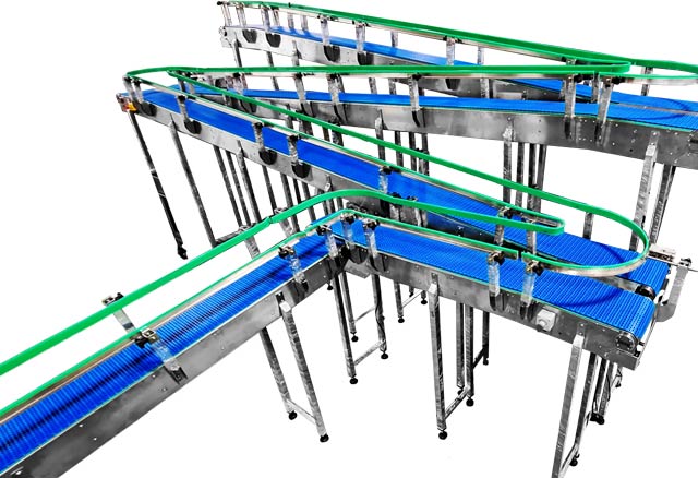 Zig-Zag Modular Belt Conveyor